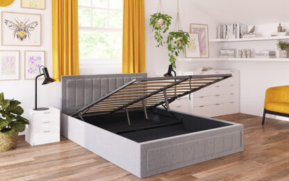 Novo Lottie Fabric Ottoman Bed Frame